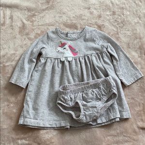 3 for $20 Carter’s pink Striped Unicorn dress